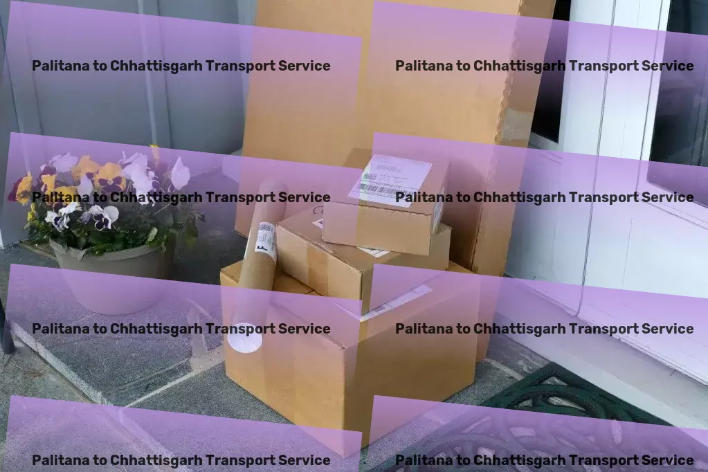 Palitana to Chhattisgarh Part Load Transport Quick goods services